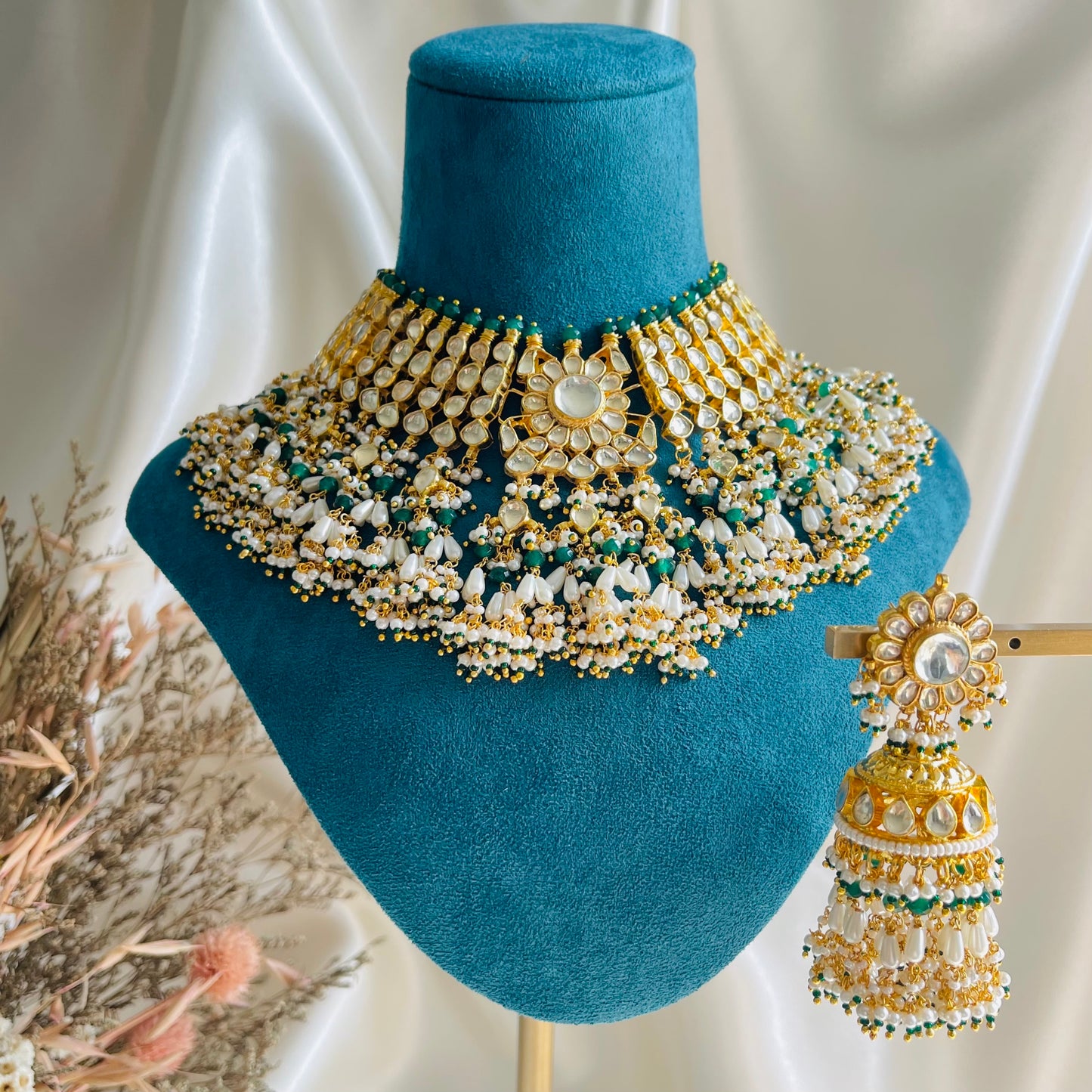 Anusha - Choker Set Green