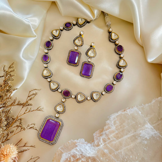 Tanaz - Necklace Set Purple