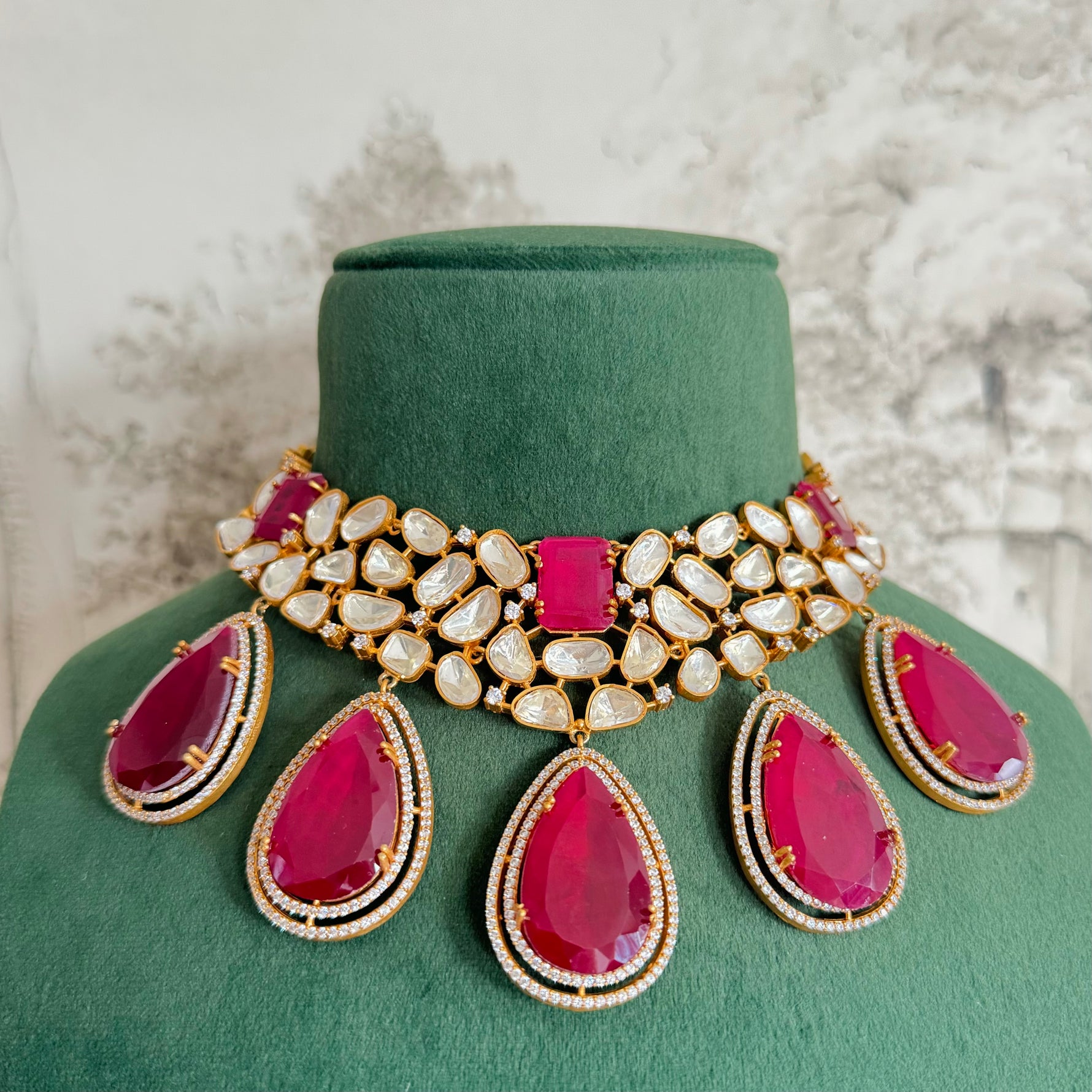 Inaya - Necklace Set Red