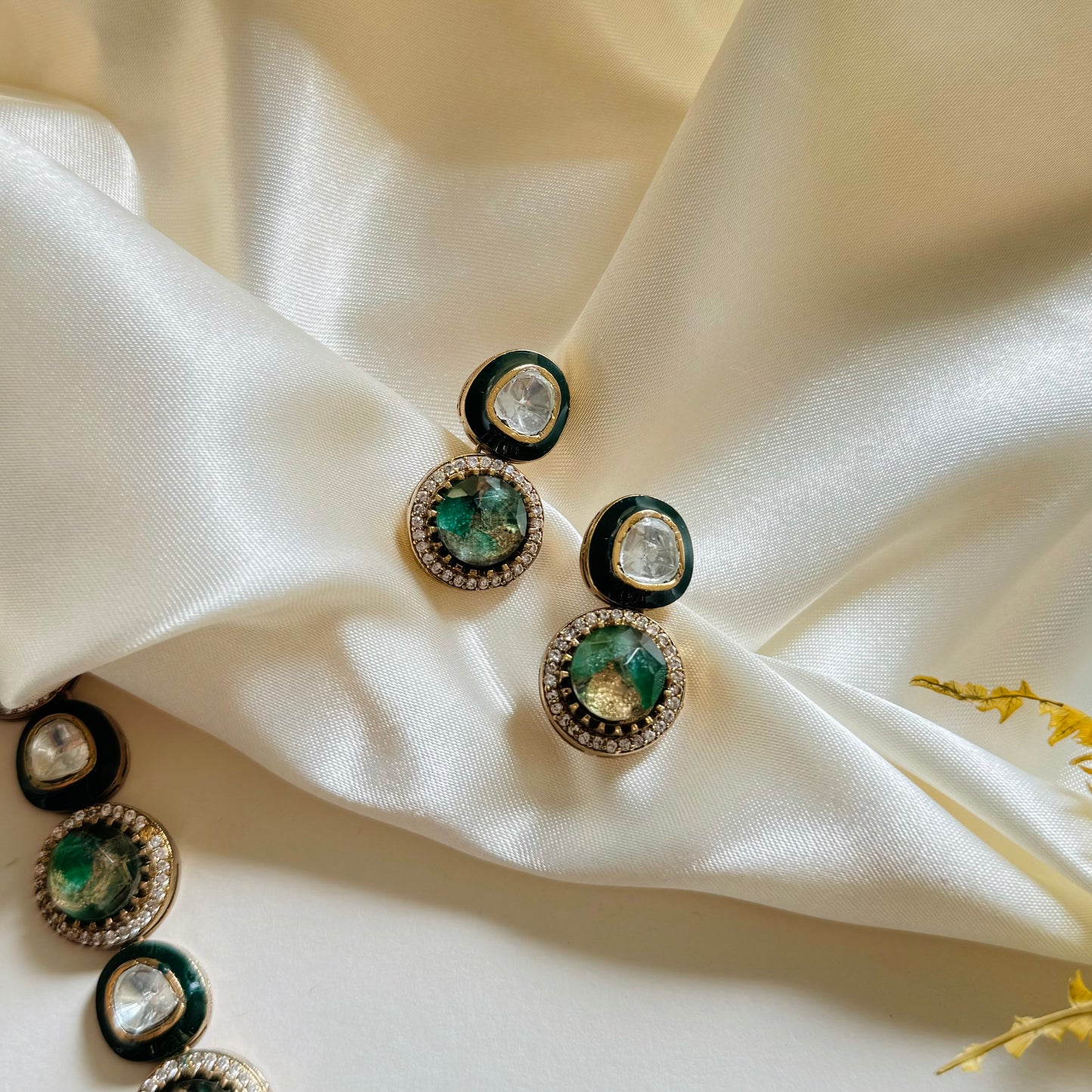 Zehna - Necklace Set Green