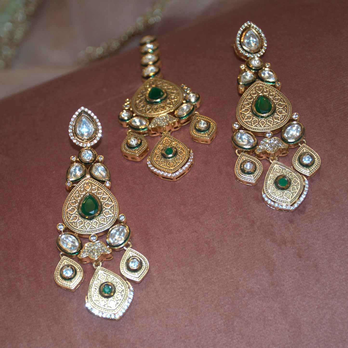 Sanvi - Necklace Set Green
