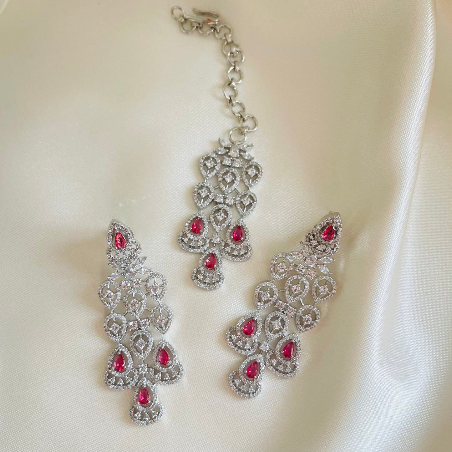 Alicia - Necklace Set Red