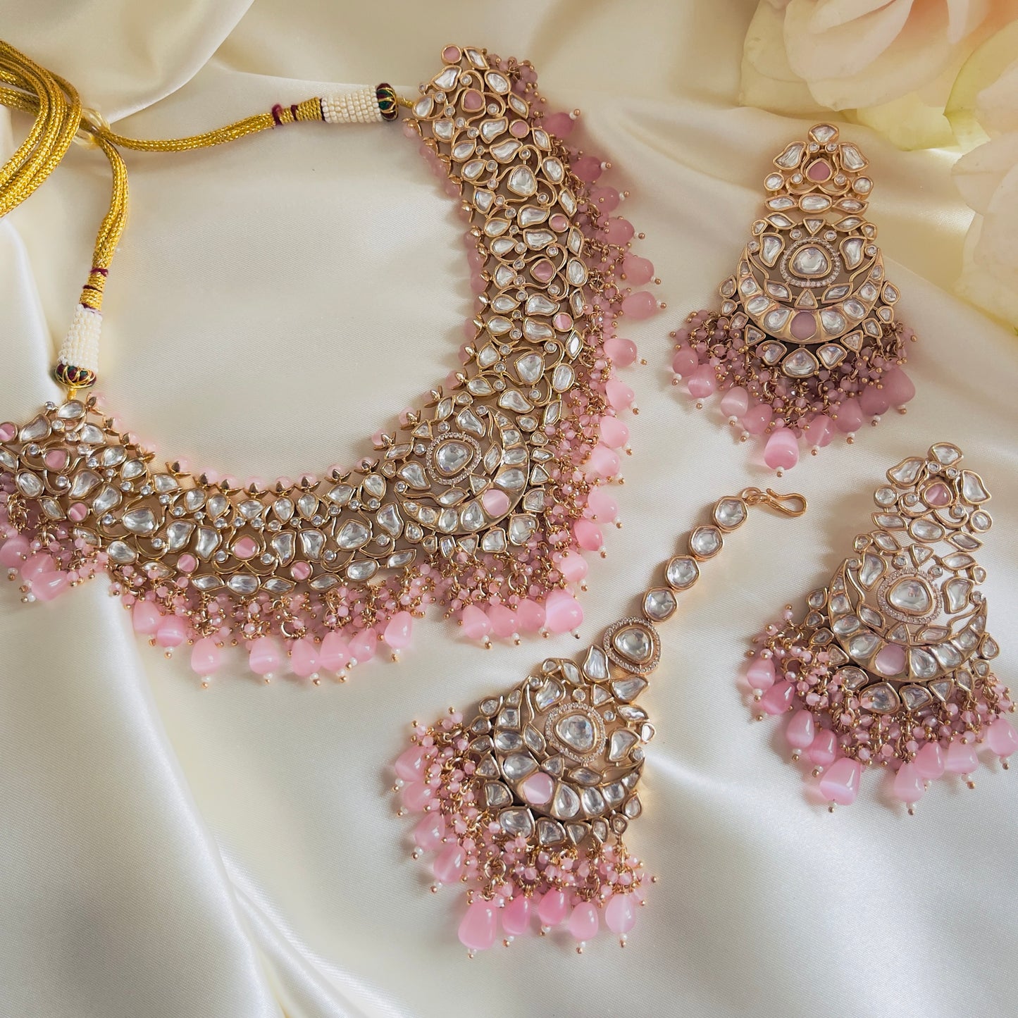 Prerna - Necklace Set Pink