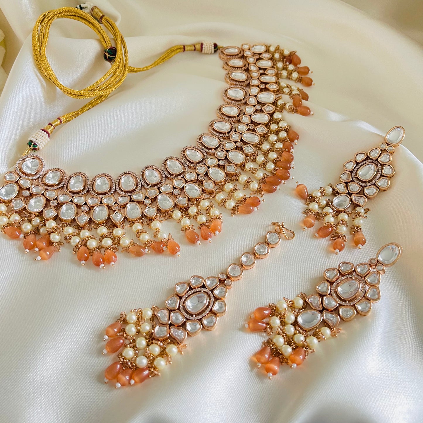 Shagun - Necklace Set Rust Peach