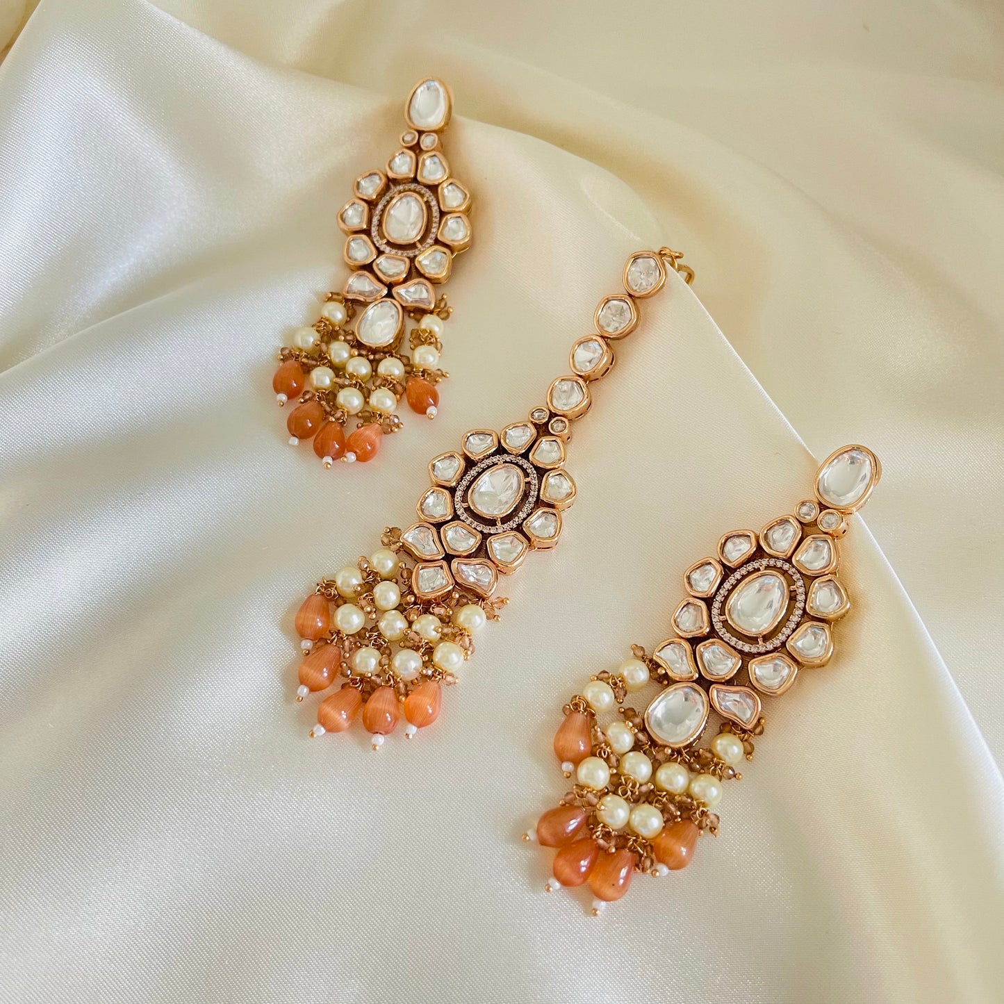Shagun - Necklace Set Rust Peach