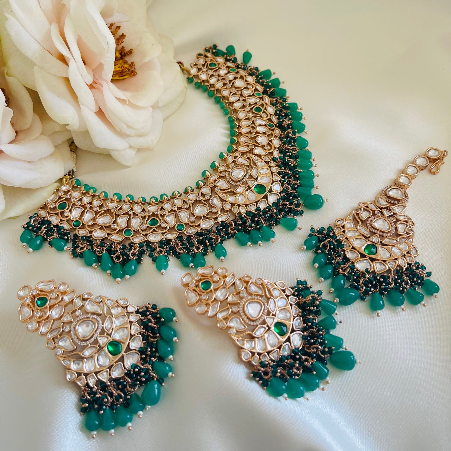 Prerna - Necklace Set Green