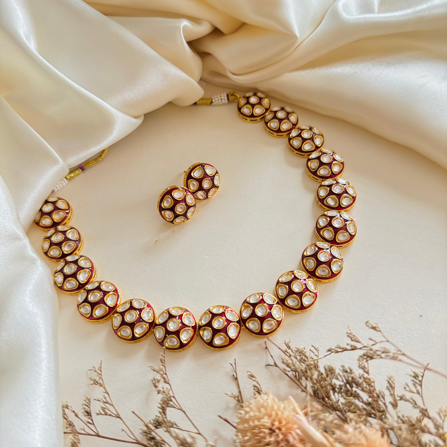 Indu - Necklace Set Red