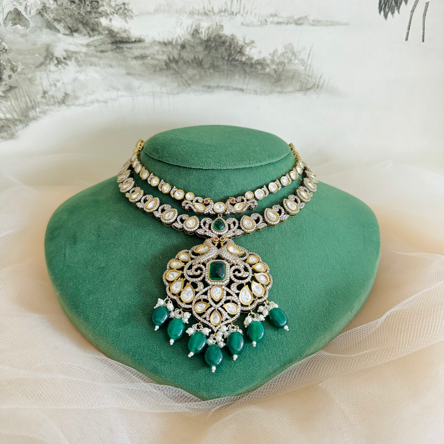 Hina - Necklace Set Green