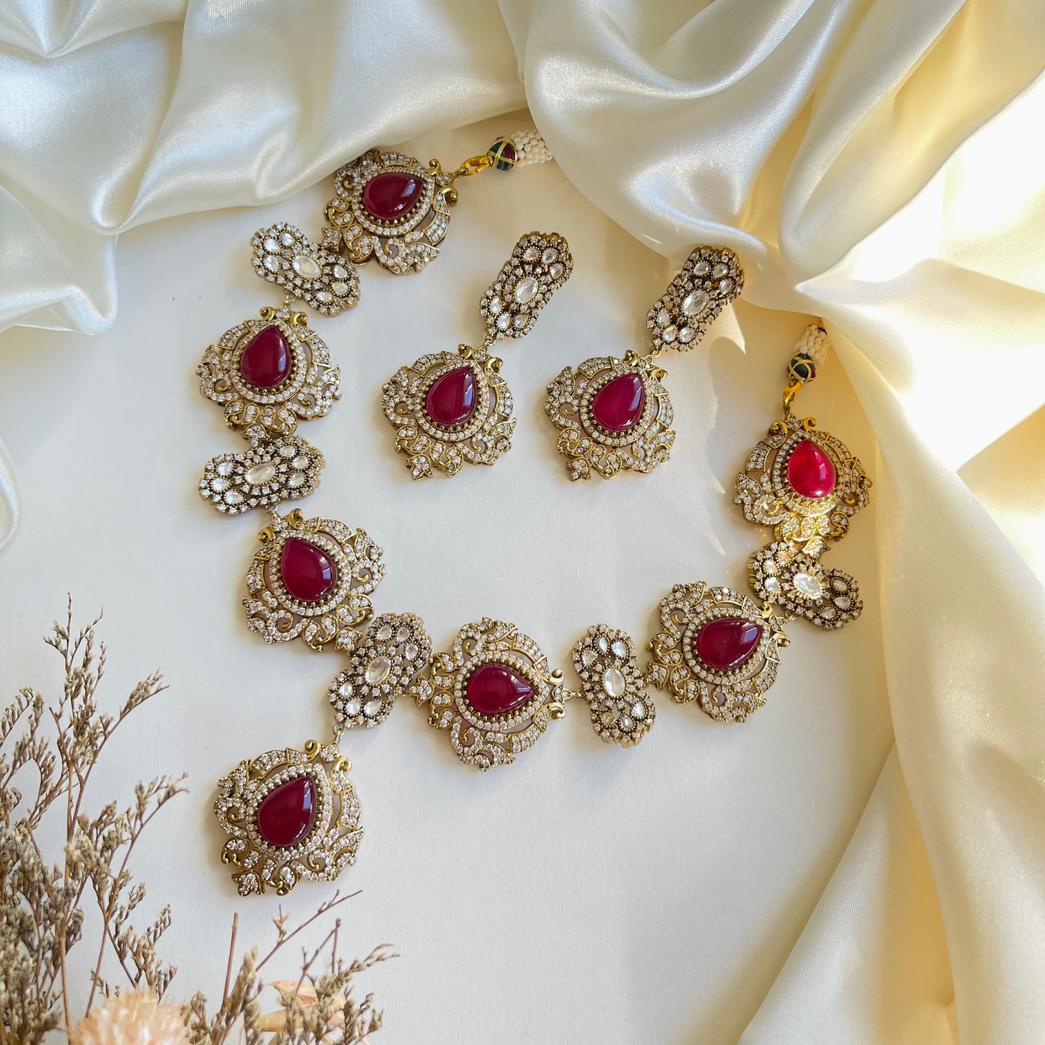Rylee - Necklace Set Red