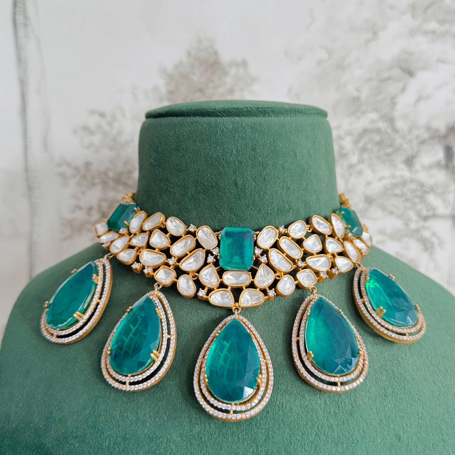 Inaya - Necklace Set Green