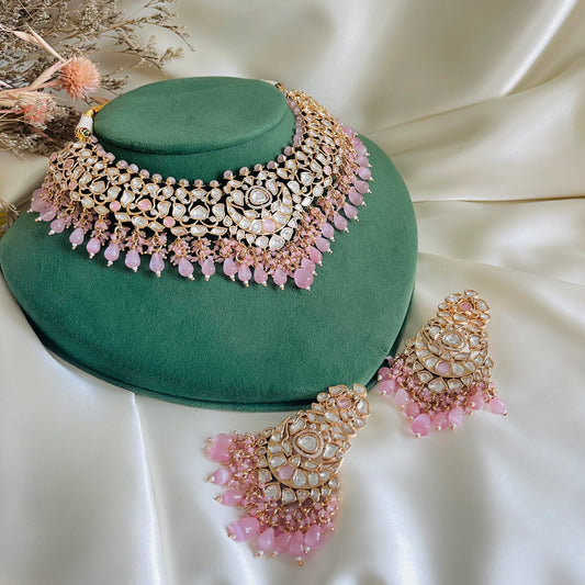 Prerna - Necklace Set Pink