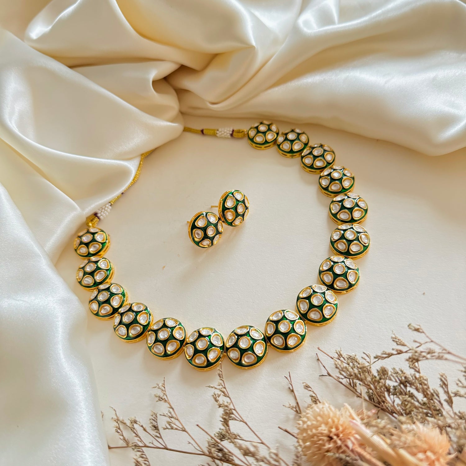 Indu - Necklace Set Green