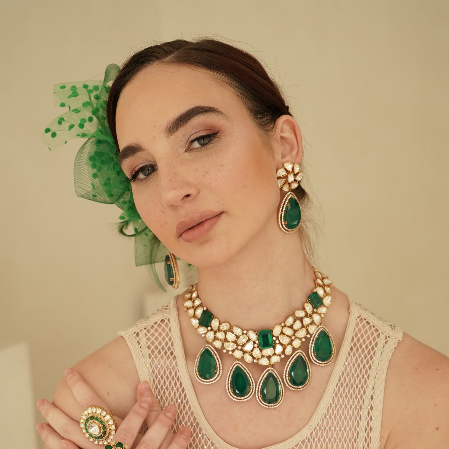 Inaya - Necklace Set Green