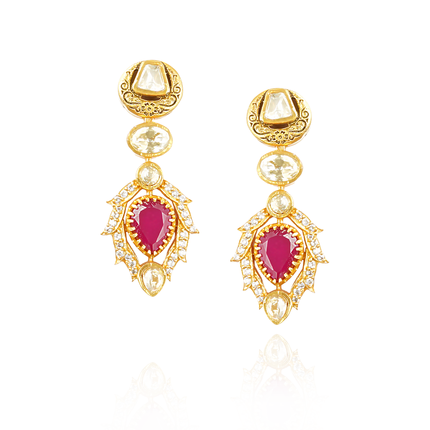 Kajol - Necklace Set Red