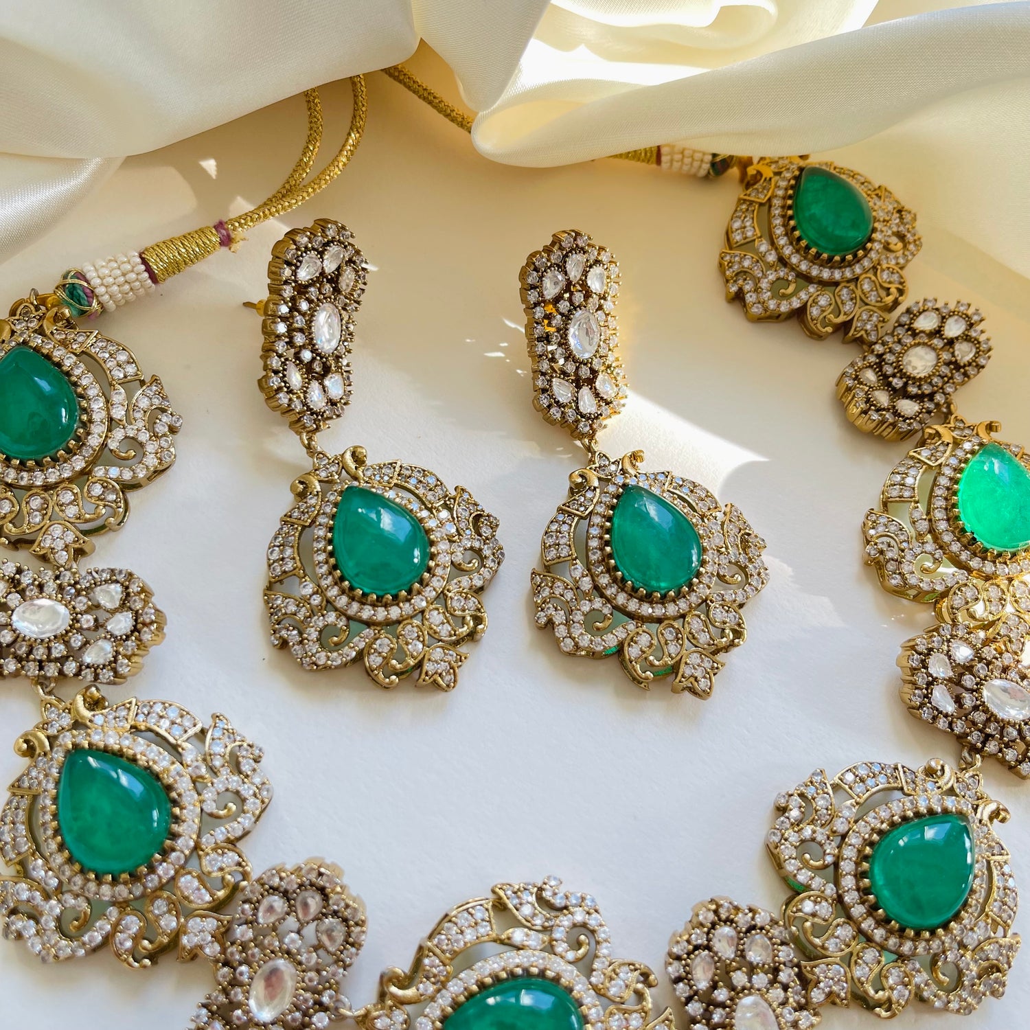 Rylee - Necklace Set Green