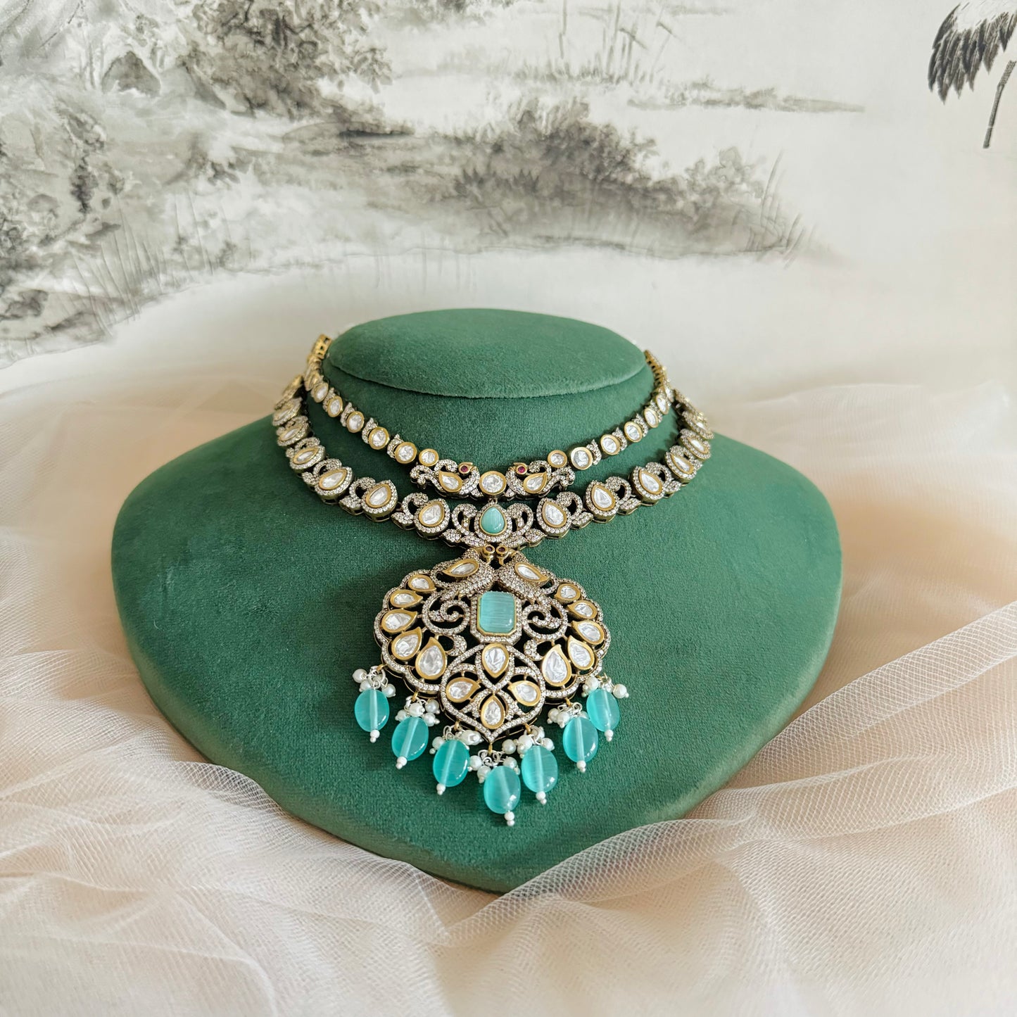 Hina - Necklace Set Mint Green