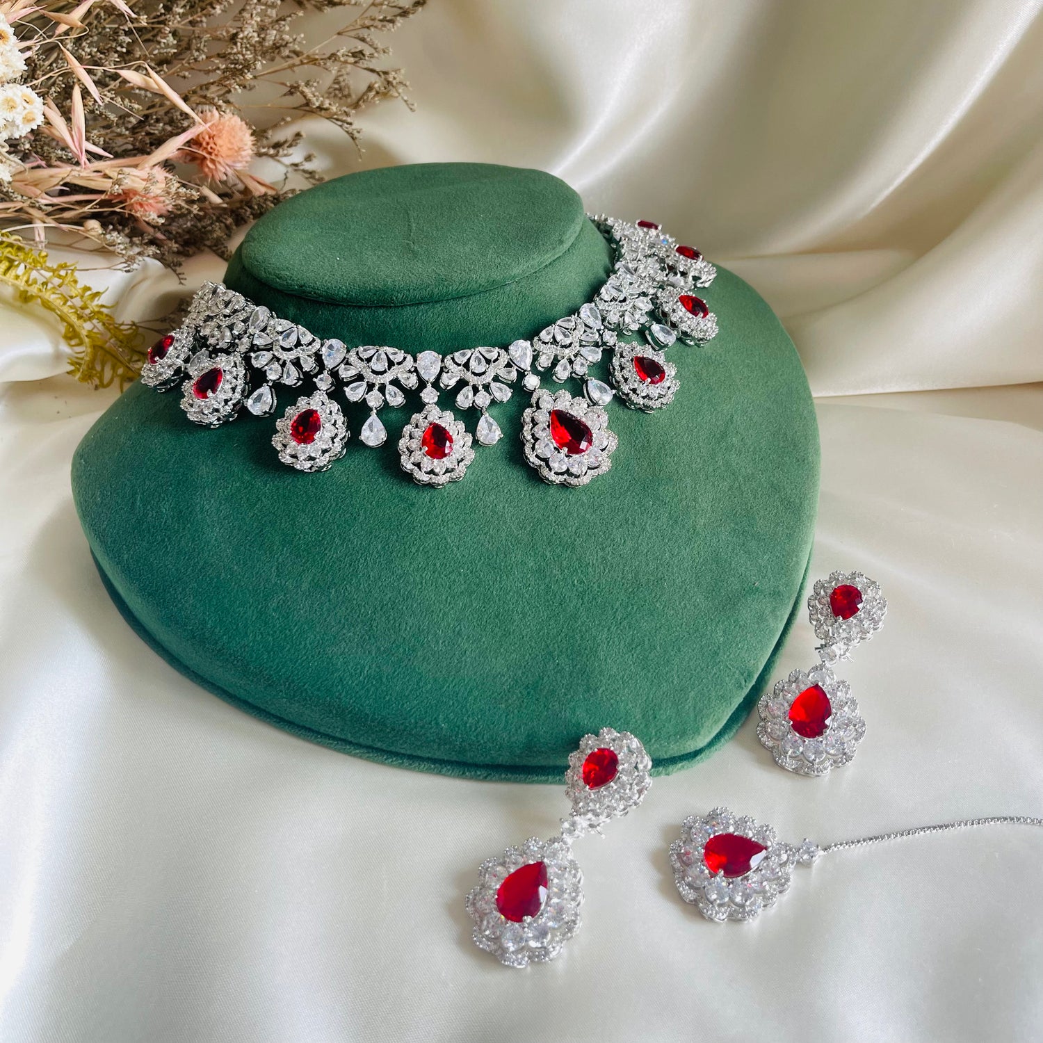 Rupi - Necklace Set Red