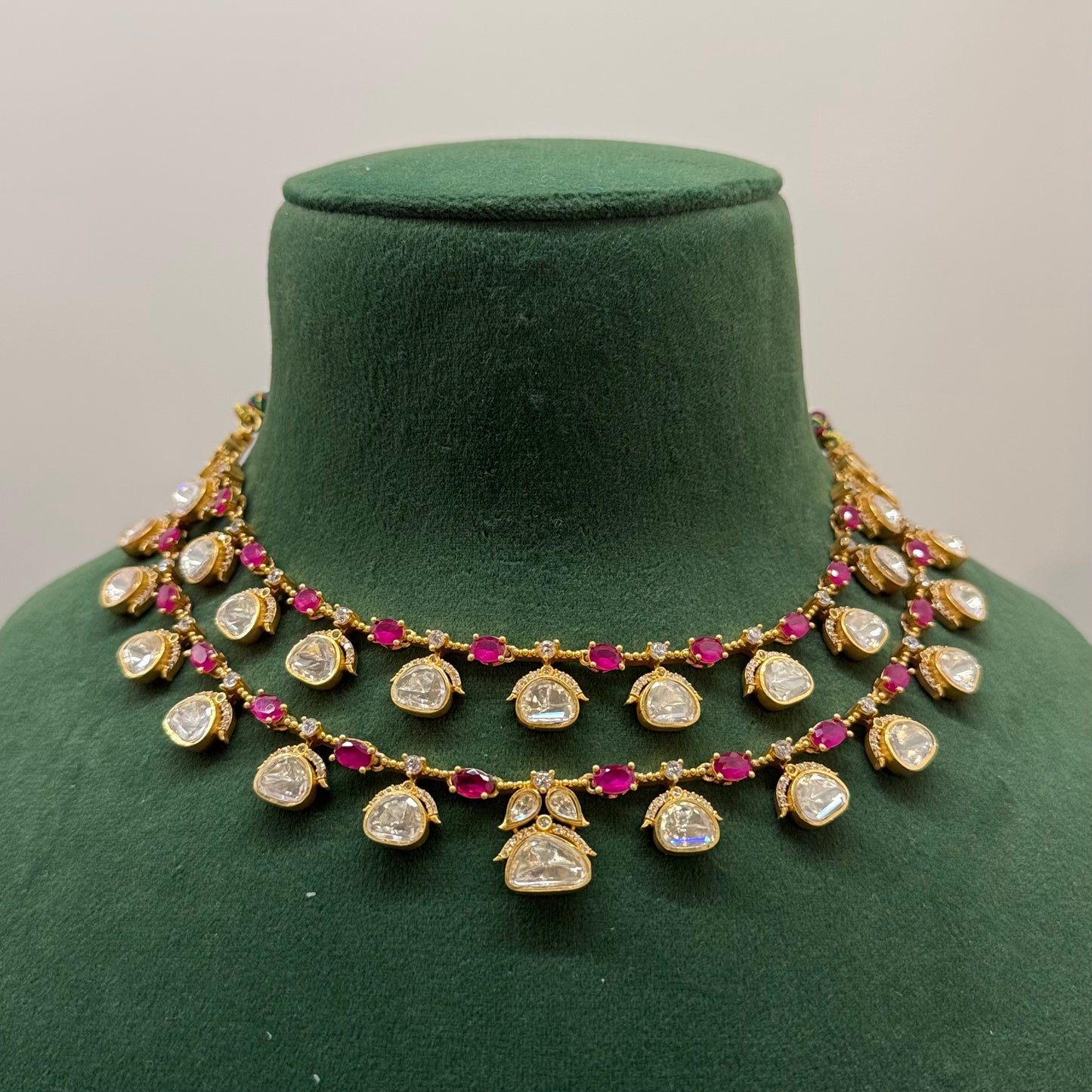 Abril - Necklace Set Red