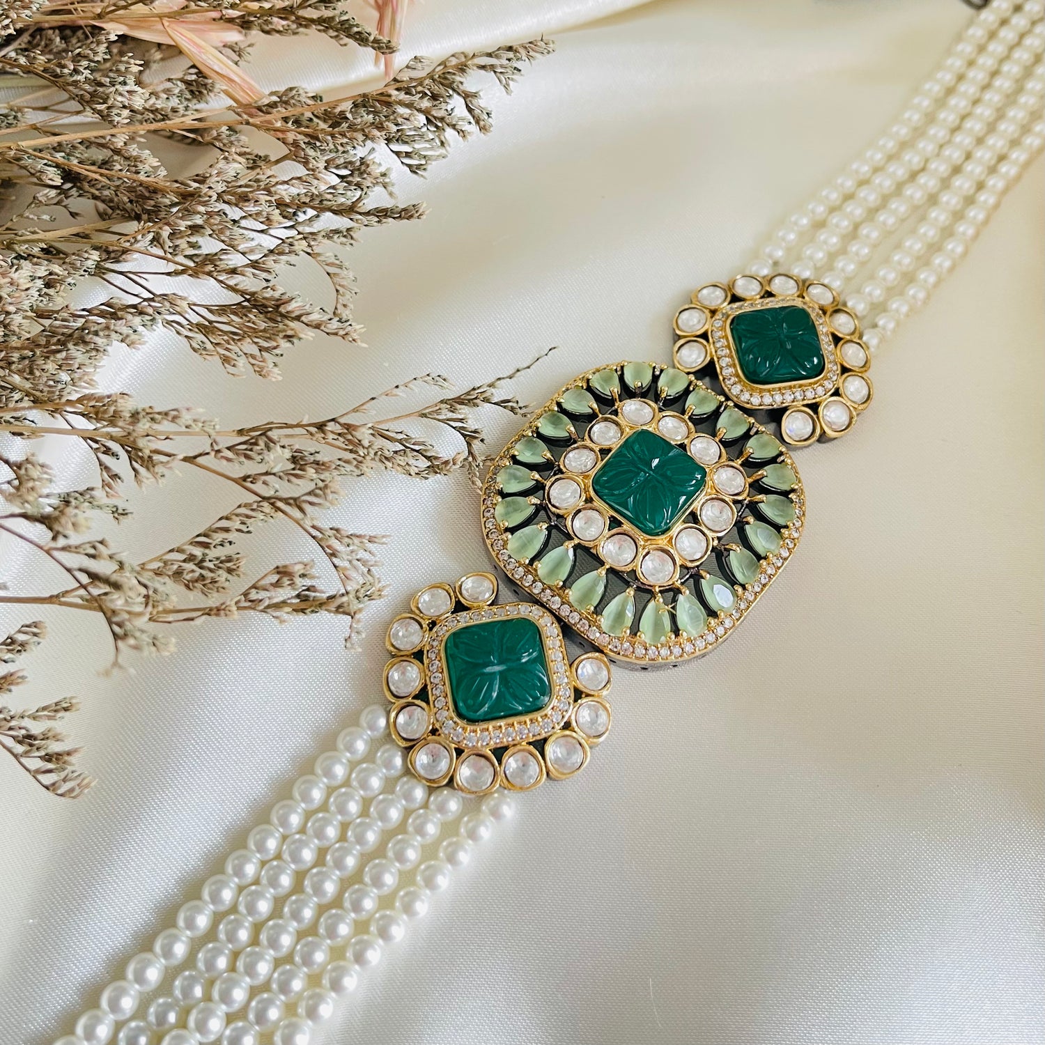 Amy - Choker Set Green