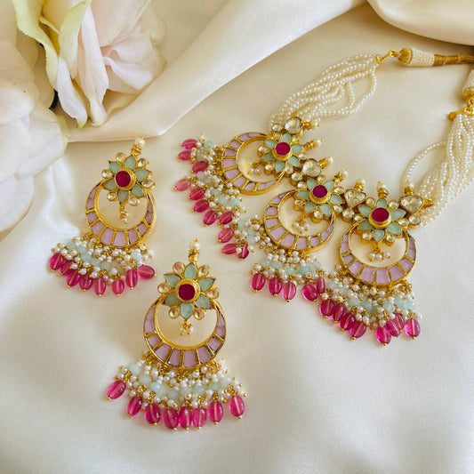 Pavitra - Choker Set Pink