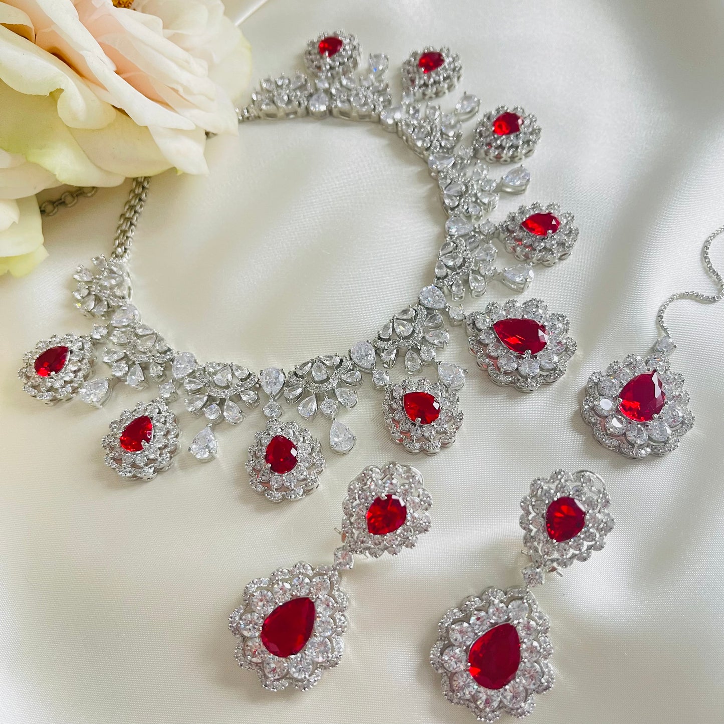 Rupi - Necklace Set Red