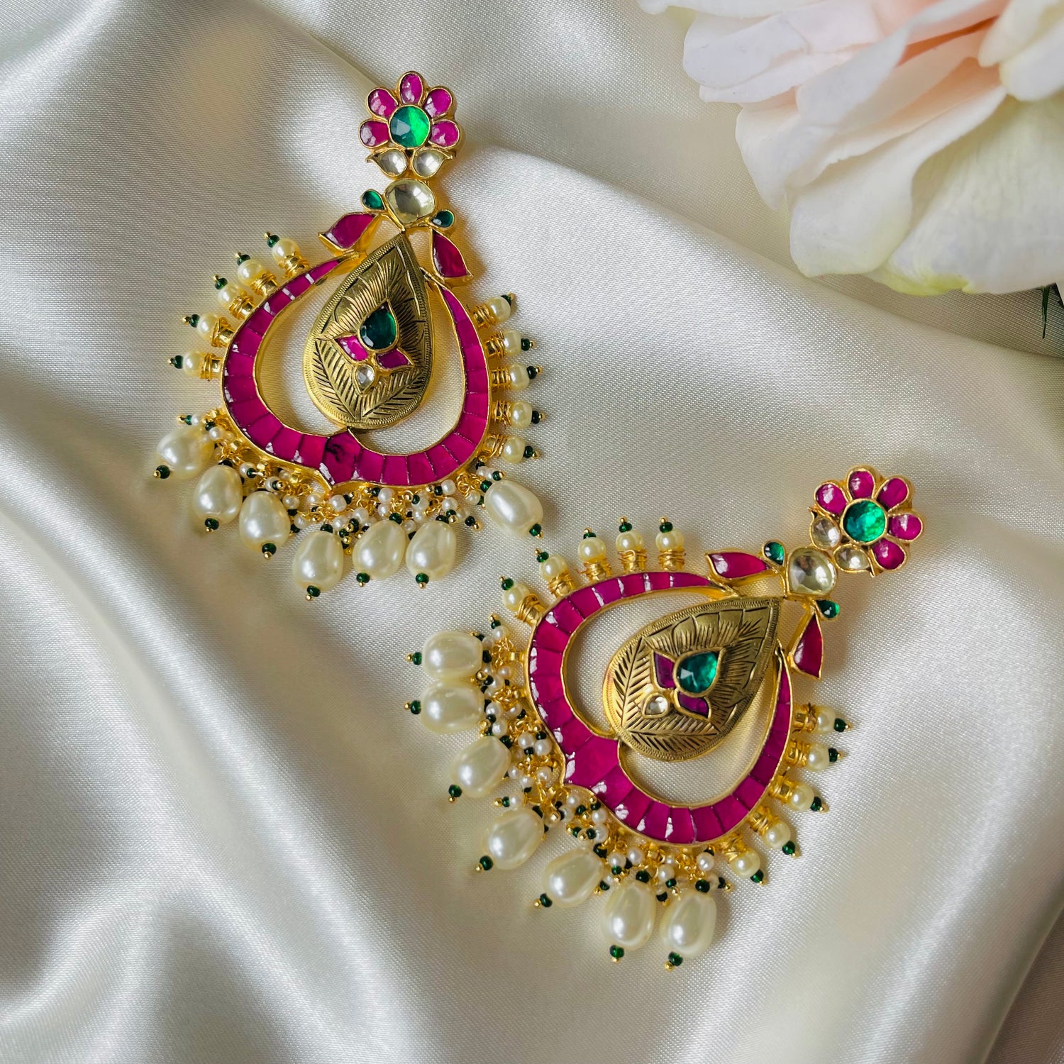 Gulabi - Chandbali Earrings