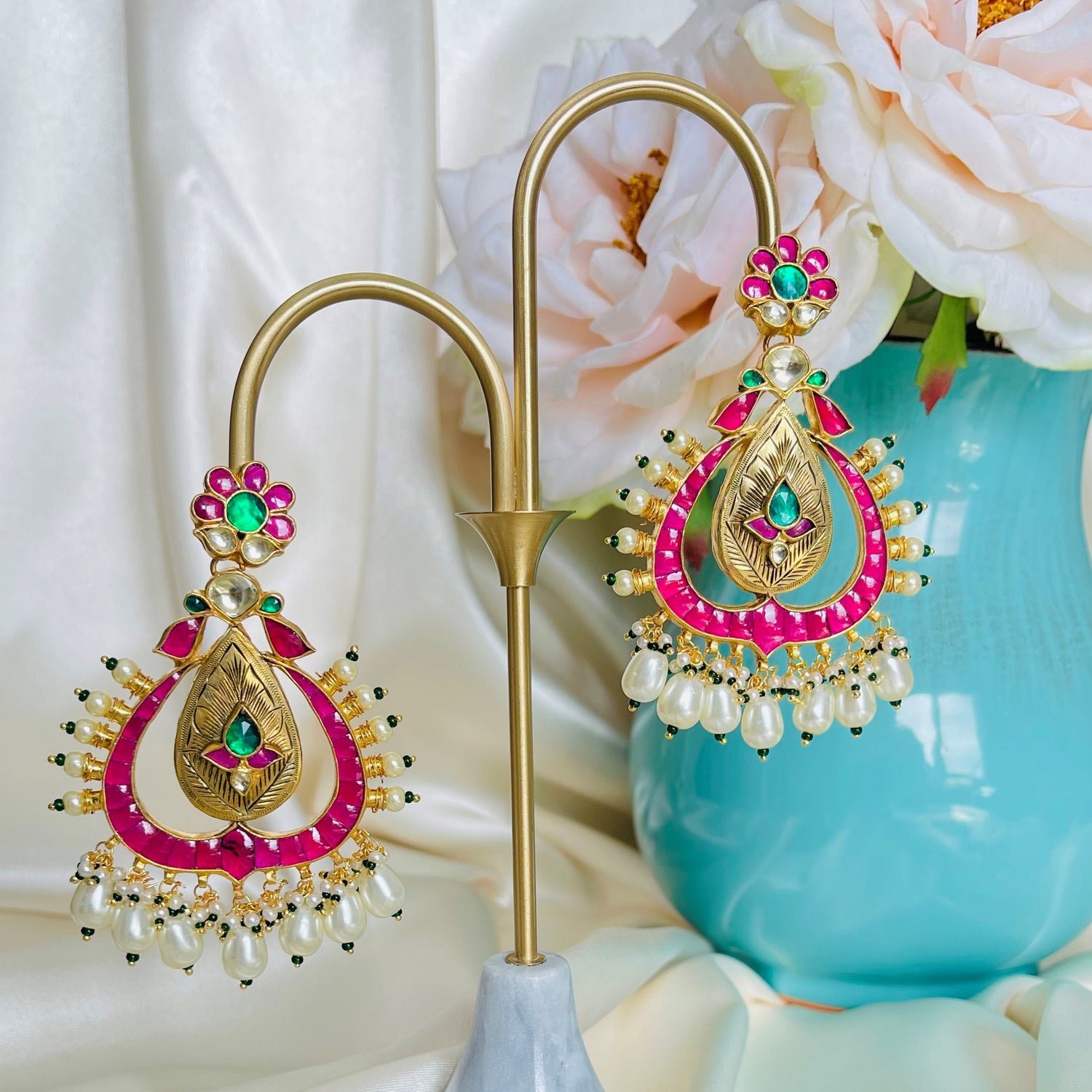 Gulabi - Chandbali Earrings